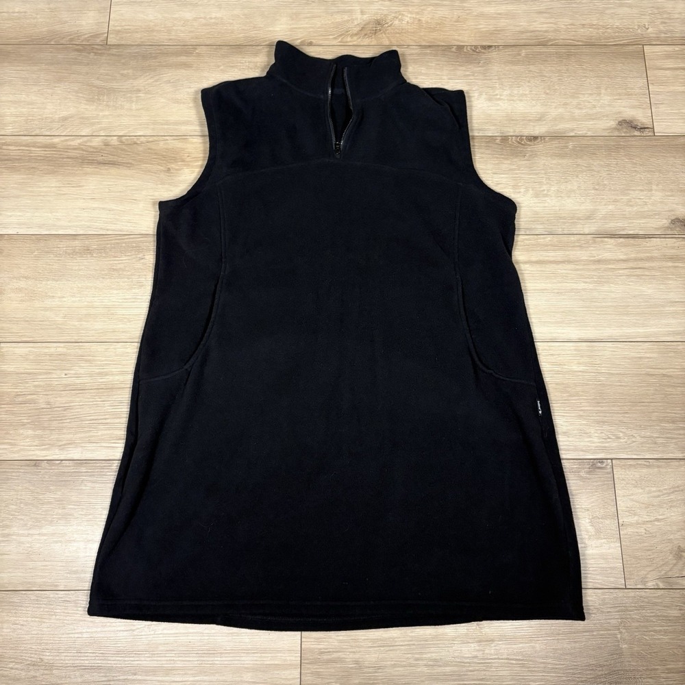 BALEAF Women's Black Fleece Vest Sweatshirt Tunic Dress Quarter Zip 2XL XXL